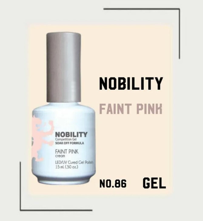 Nobility Gel Polish – NBGP86 Faint Pink 15ml (made in USA)