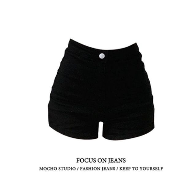 牛仔短褲【黑色】尺碼【XS碼-XL碼】【下單後請聯絡客服確認發貨尺碼】#K022001018
