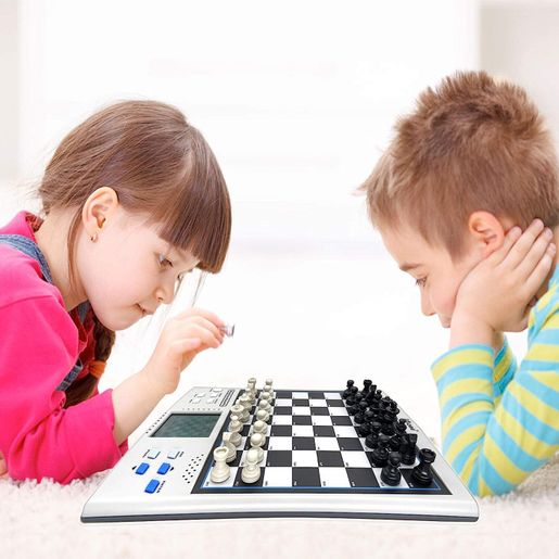 Voice Master Electronic Chess and Checkers Set with 8-In-1 Board Games