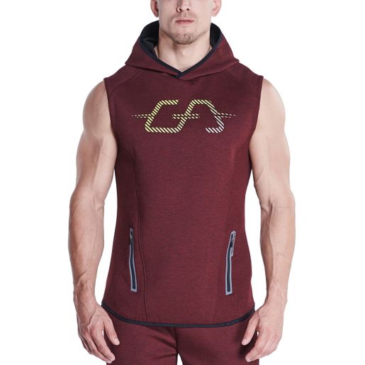 Gym Aesthetics | OutRun Hoodie Vest for Men in Melange Red (S) | Gym  Aesthetics | Size : S | HKTVmall The Largest HK Shopping Platform