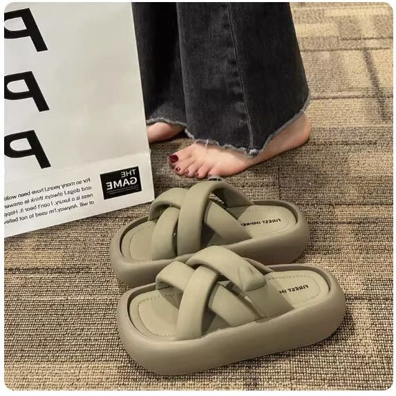 厚底涼拖鞋女（大象灰【35_40碼】(下單後聯繫客服確認發貨尺碼）#F281017890