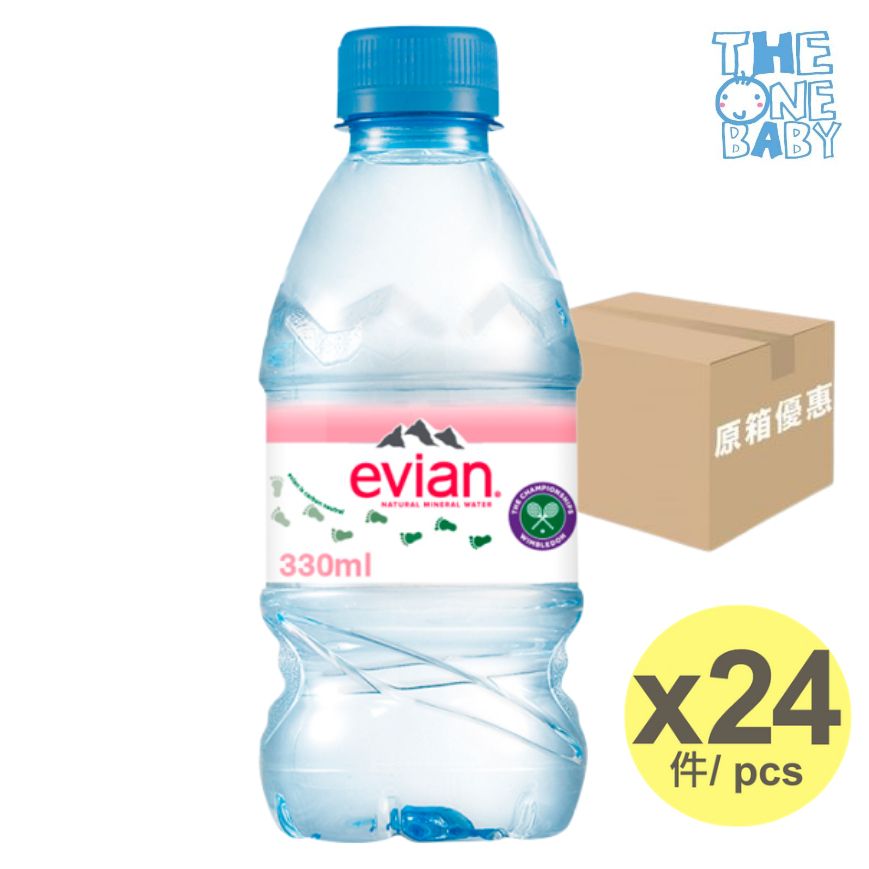 Evian 依雲 礦泉水 330ml x 24支 3068320063010 #原箱 [新舊包裝隨機發貨] 平行進口 expiry2026/03