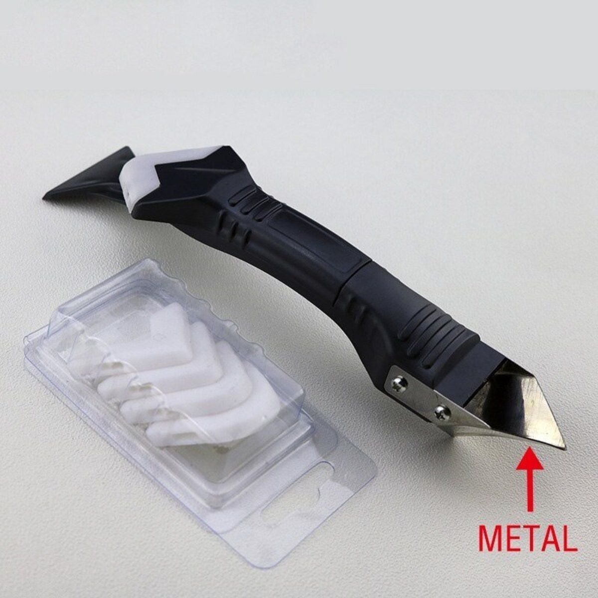 全城熱賣 | 裝修批刮刮角刀 Silicone Trowel & Scraper 3in1 玻璃膠刮刀 刮膠器 鏟膠器 陰角刮板 玻璃膠鏟角度 ...