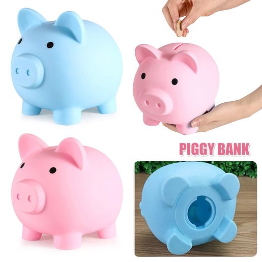 Money box, money box, piggy bank, fishing piggy bank, made of metal with  lock : : Home & Kitchen