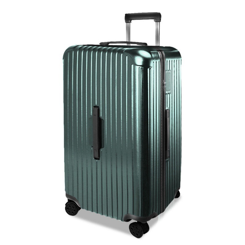   80-inch dark green thickened scratch-resistant zipper suitcase