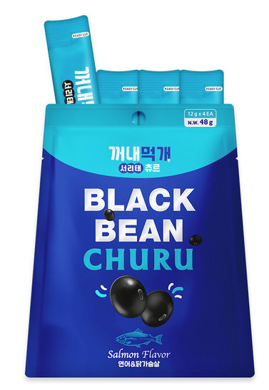 Korea Black Bean Churu-Salmon |Cat & Dog Snack(12g x4) 019984  BBD: 11/2023