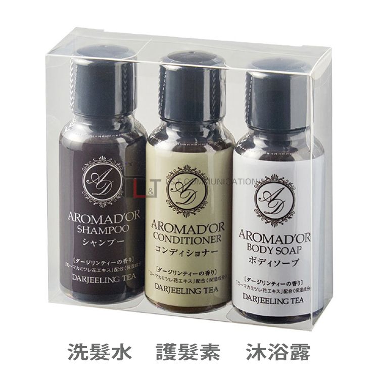 【Travel size】Rich Foam Tea Fragrance Light Set ▼C1(10275)(Shampoo、Conditioner、Shower gel) 30ml x 3 