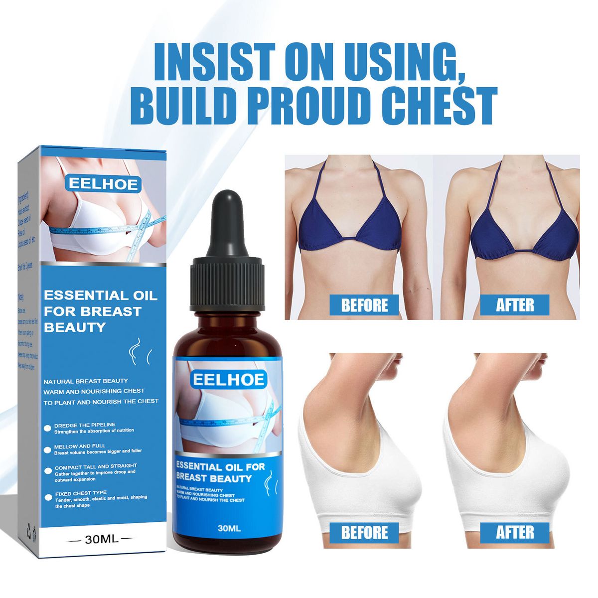 1pc Eelhoe Breast Lifting Nursing Essential Oil Breast Enhancing Breast  Essence Massage Care Firm, Plump And Firm Breasts