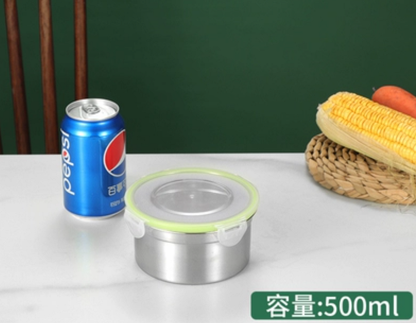 304材質不銹鋼保鮮盒 密封飯盒（中號）