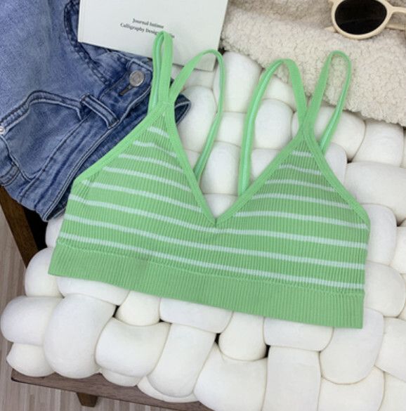 三角杯薄款抹胸內衣（淺綠色）【均碼】#F148048777