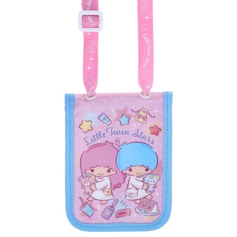 Little Twin Stars Laminated Fabric Card Holder with Neck Strap