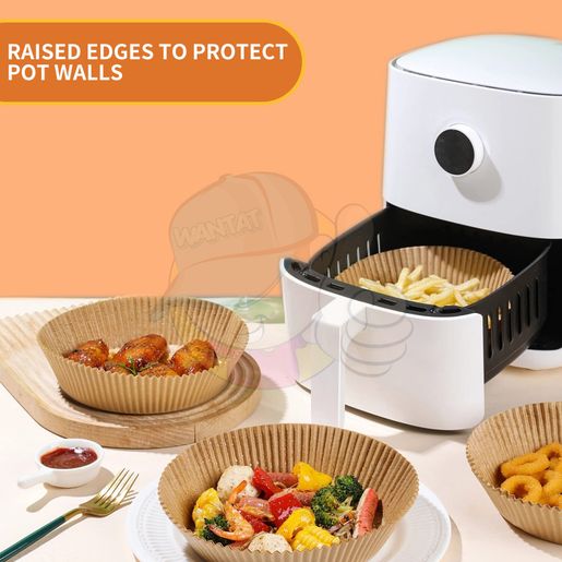 128 PCS Air Fryer Disposable Paper Liner, 6.3 IN' Non Stick Baking