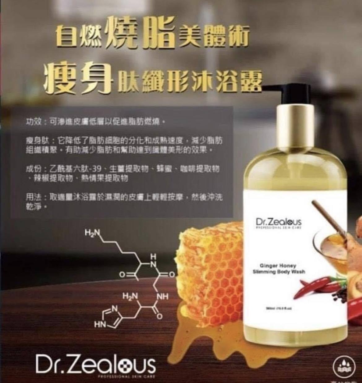 Dr.Zealous Ginger Honey Slimming Body Wash 500ml