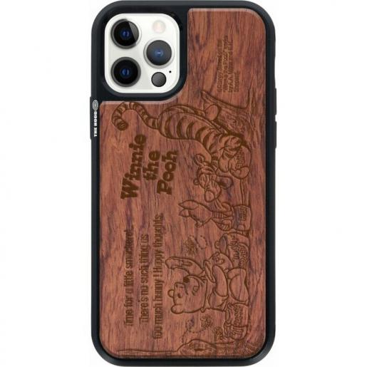 THE HOOD | (花梨木) 迪士尼小熊維尼iPhone 12 Pro 天然木保護殼-5623