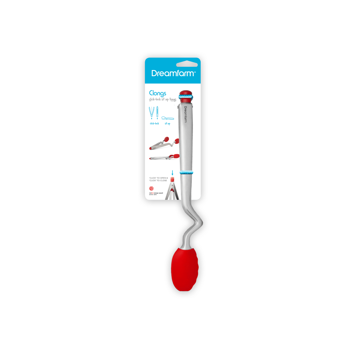 Dreamfarm Clongs Tongs 30.5cm Red