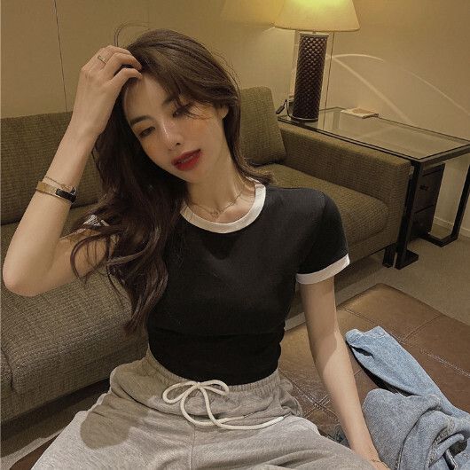 短袖T恤【黑色】尺碼【均碼】#F128014627