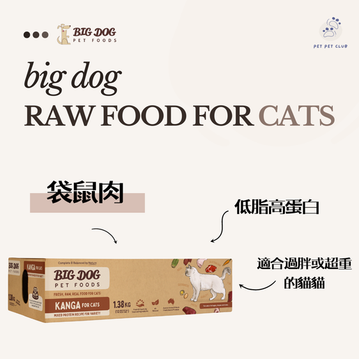 Big dog clearance barf for cats