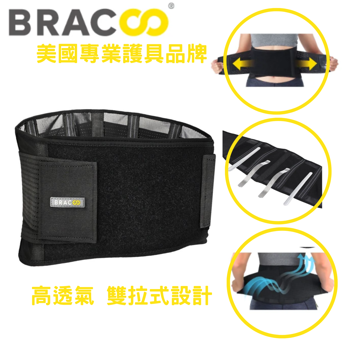 美國BP60 高透氣輕量支撐護腰 - 大碼 高透氣護腰 腰痛椎間盤突出適用 物理治療師推介