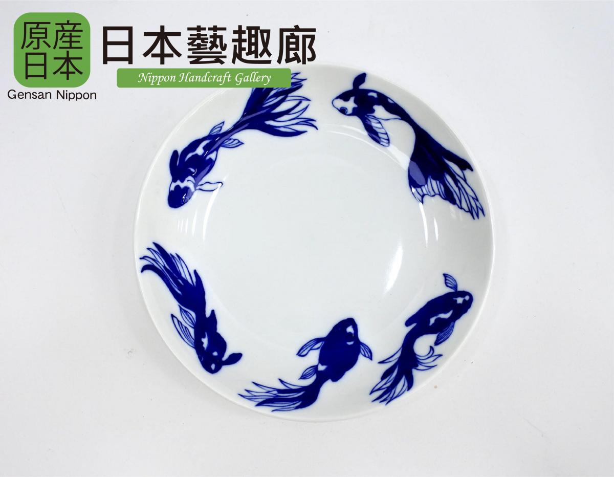 Minorutouki | 美濃燒日本製金魚系列7.8吋瓷器碟《日本藝趣廊》(平行 