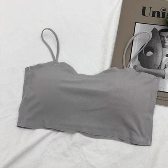 冰絲聚攏裹胸內衣（灰色）【均碼】#F148048679