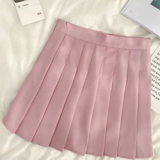 百褶半身裙【粉色(常規款)】【S-XL碼】(下單後請聯絡客服確認發貨尺碼)#K012003105