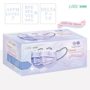 【香港製】Canuxi Closet 高透氣 2色外科耳掛式口罩 ASTM Level 3 (獨立包裝) - 夢幻紫及寧靜藍