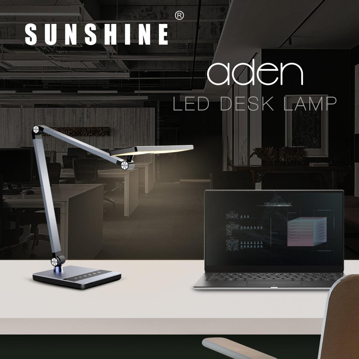 (FTL022SL) ADEN LED Desk Lamp 9W SILVER dimming 3 colors Eye Protection Table Lamp