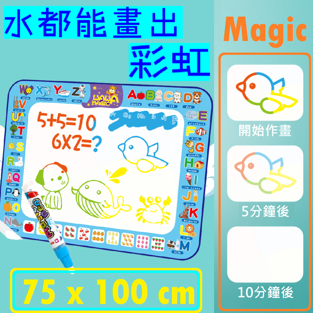 Children's Water Canvas Painting Pad/Colorful Writing Graffiti Mat Set(Parallel imports)