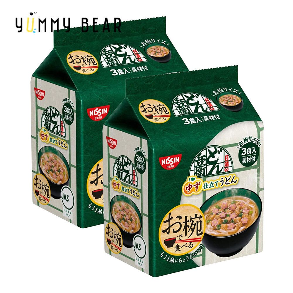 Donbei Mini Bowl Udon Fresh Yuzu Soup Flavour 3 Packs x 2 (Parallel Import)
