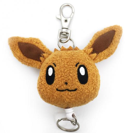 POKÉMON, Pocket Monster Eevee Pokemon mini Mascot Plush Toy key chain Badge  Reel Holder Parallel Import