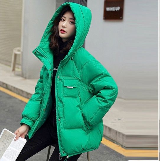 時尚短款羽絨服(綠色,S/M碼)【下單後請聯絡客服確認發貨尺碼】#F139007315