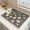 Diatomite Placemat Kitchen Mat - Beige Edge Cutlery Pattern