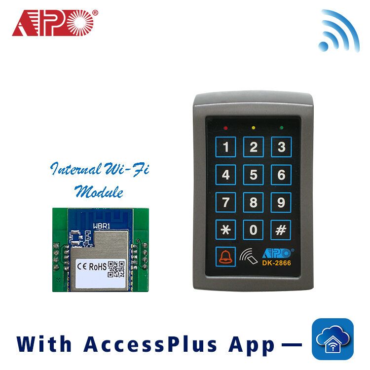 [Hong Kong Brand] DK-2866 (P1) Tact Switch Wi-Fi Wiegand Three O/P Access Control Keypad Card Reader