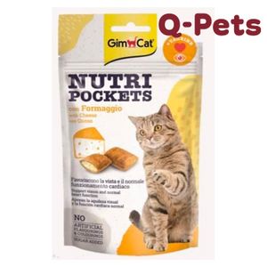 GIMCAT NUTRI POCKETS WITH CHEESE AND TAURIN 60GR