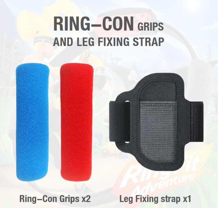 Switch Ring Fit Grips & Leg Fixing Strap for Ring-con | 健身環大冒險 健身環 手握及腿部固定帶套裝
