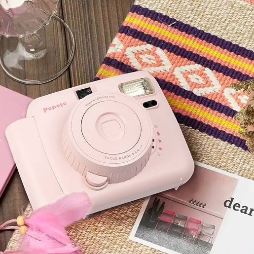 a pink camera