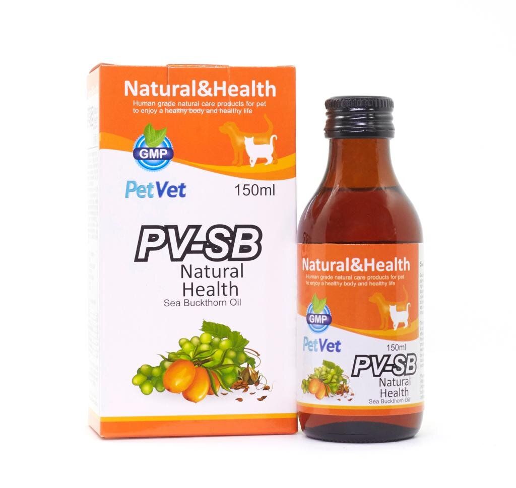 PV - Sea Buckthorn Oil 150ml + FREE 30ml PetVet sample (Randomly Selected)