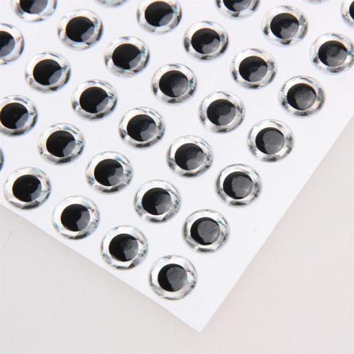 Tuenmall, [100pcs-3mm] Silver 3D Lure Animal Eye Lure Eye Sticker Bionic  Fish Eye [Parallel Import], Size : A