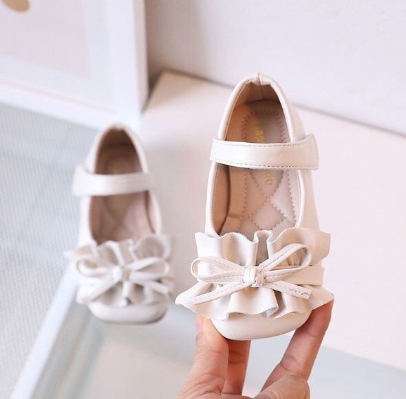 兒童休閒單鞋【21-30碼】【米白色】(下單後聯絡客服確認發貨尺碼) #F246010326