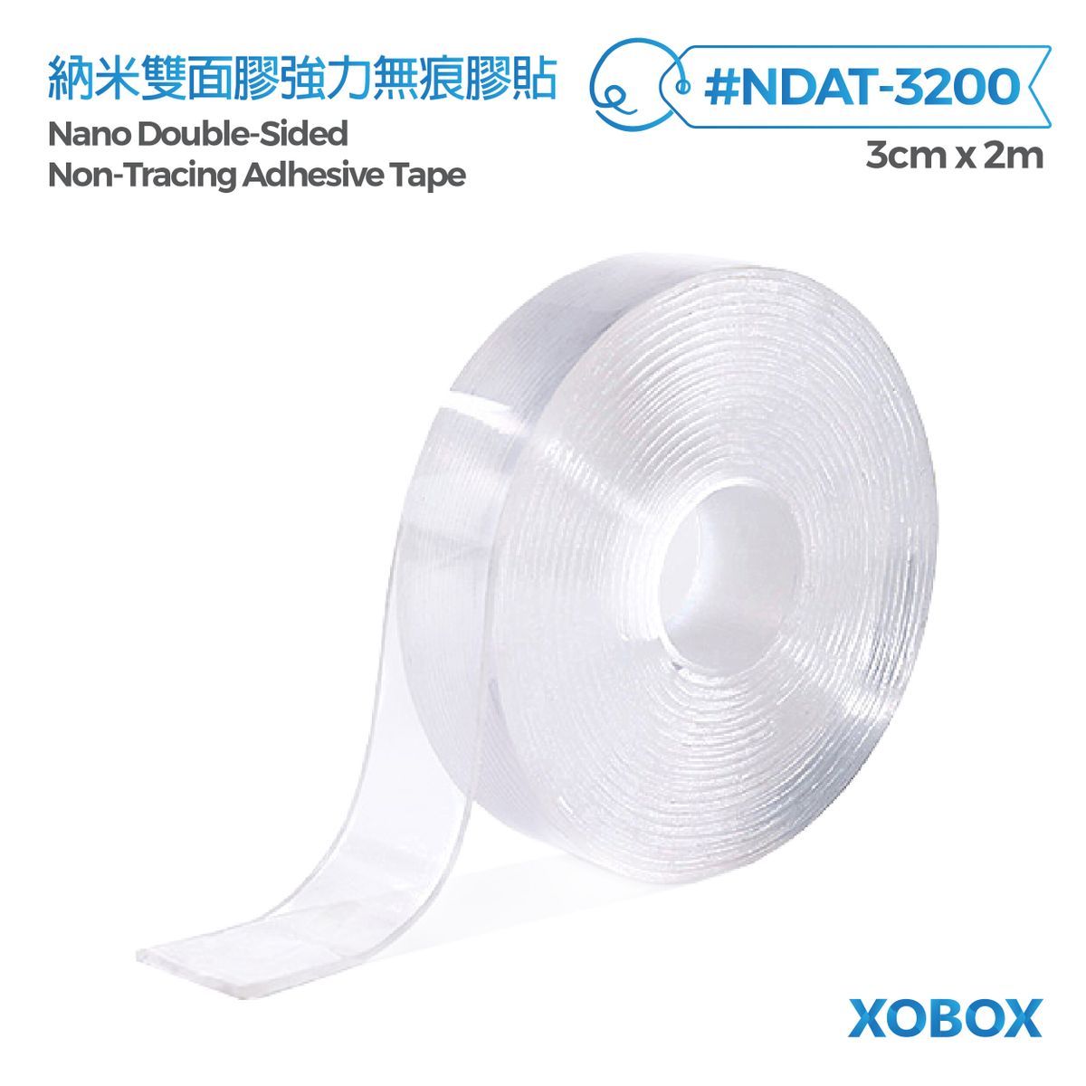NDAT3200 3cm x 2m Nano Double-Sided Non-Tracing Adhesive Tape
