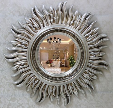 浴室鏡（仿古銀)(尺寸：86*86CM）