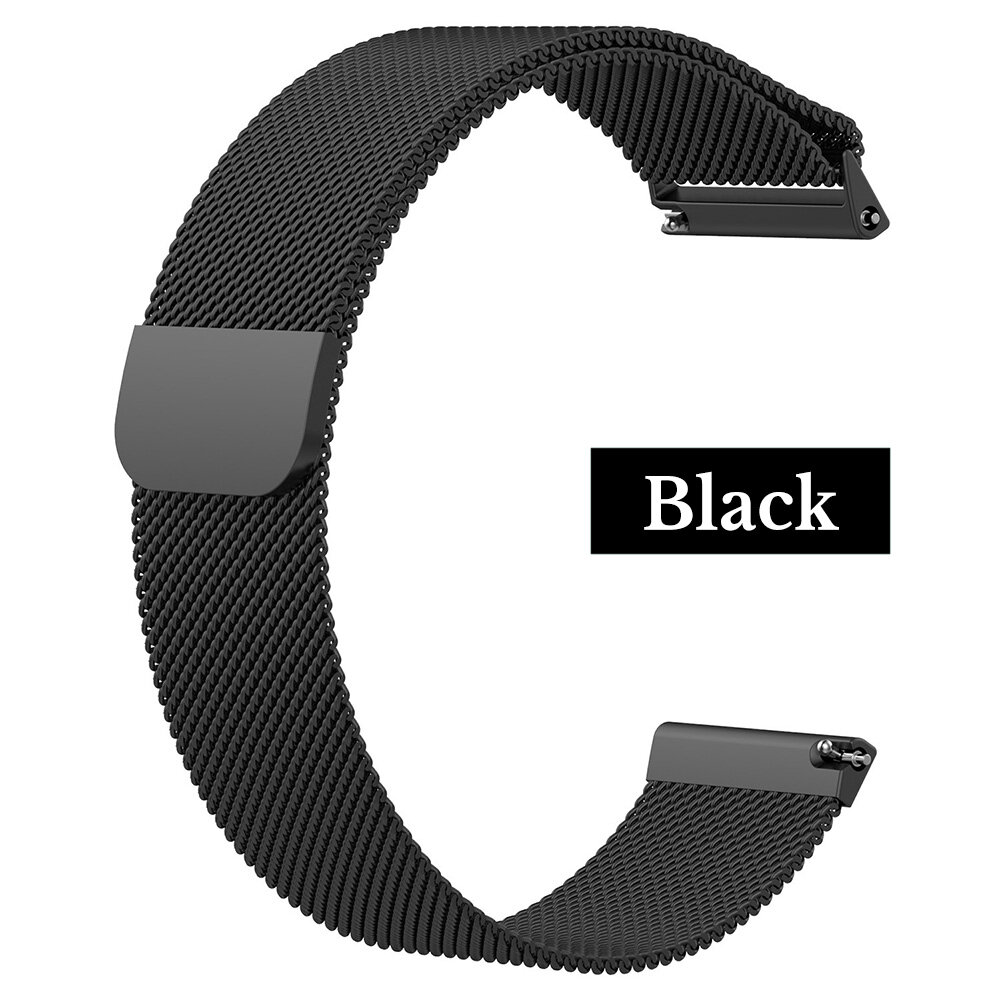 Black Magnetic Watch Band Strap For Garmin Vivoactive 3 Vivomove HR Forerunner 645