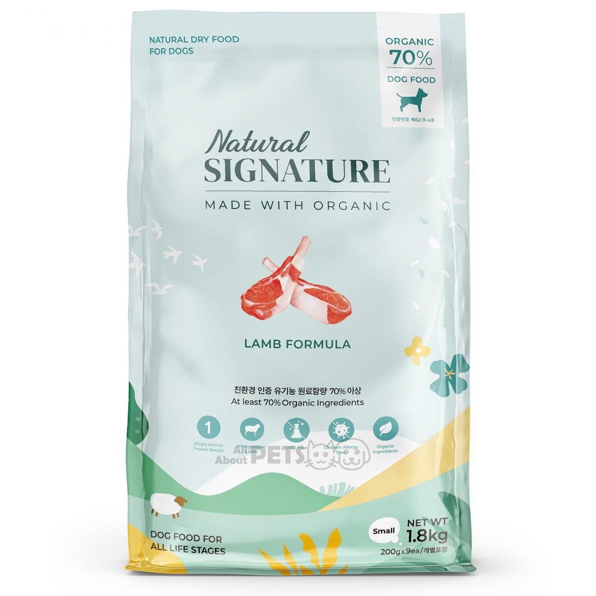 全犬 狗糧【羊肉】單一天然有機配方 1.8公斤  Natural Signature狗乾糧