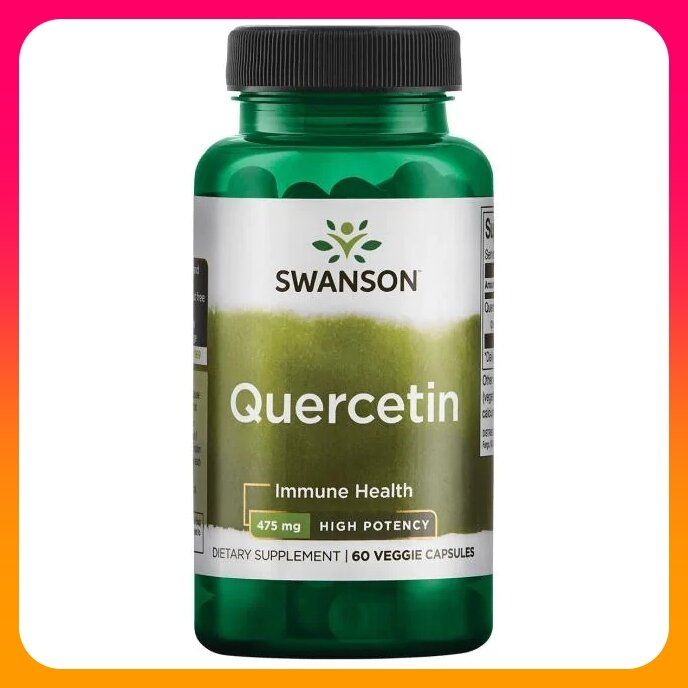Swanson Premium Quercetin High Potency 475mg 60 Veggie Capsules (EXP:10/2027)