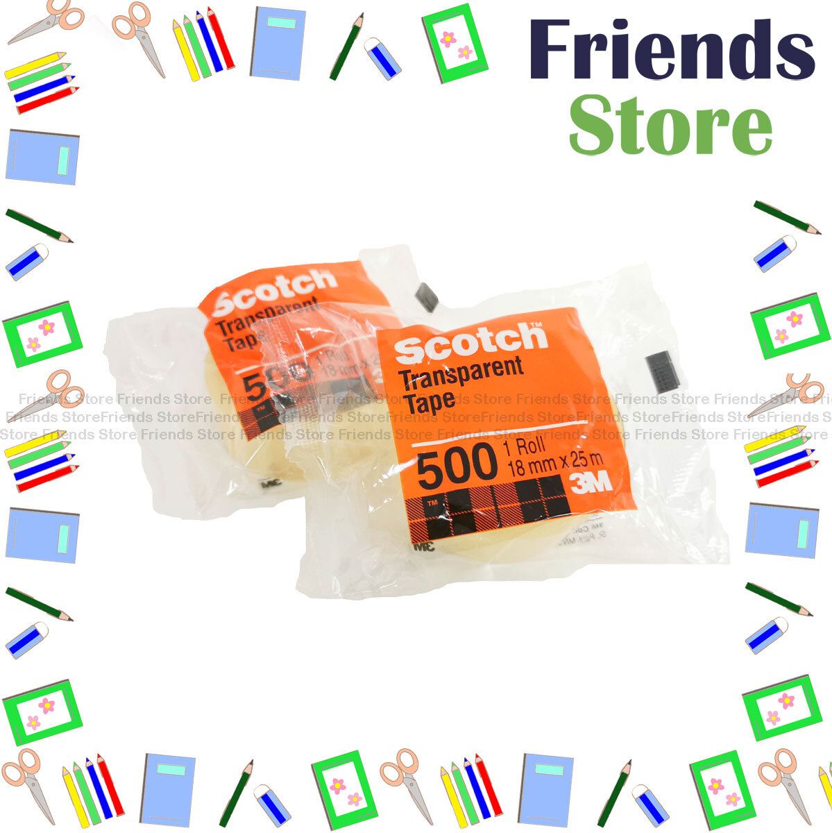 Tape, Clear, Pillow Bag, 18mm x 25m, 500 [2rolls]