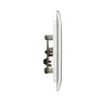 Silver SlimLine Co-Axial TV Socket single screwless clip-on front plate curved corners outlet PCSL60