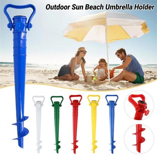 Tuenmall  White plastic ground plug sun umbrella beach umbrella