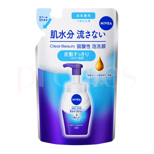 Clear Beauty 弱酸性泡沫洗面乳 (深層清潔) (補充裝) 130ml (藍) (平行進口貨品)