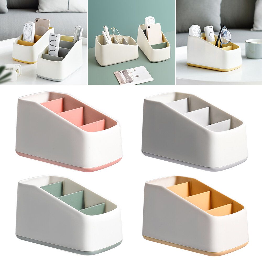 Red plastic storage box office sundries remote control desktop management