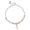 Girly Dolly: platinum plating, rhinestone, faux pearl, enamel, pendant necklace